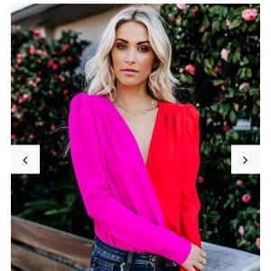 Never worn two faced drapped bodysuit